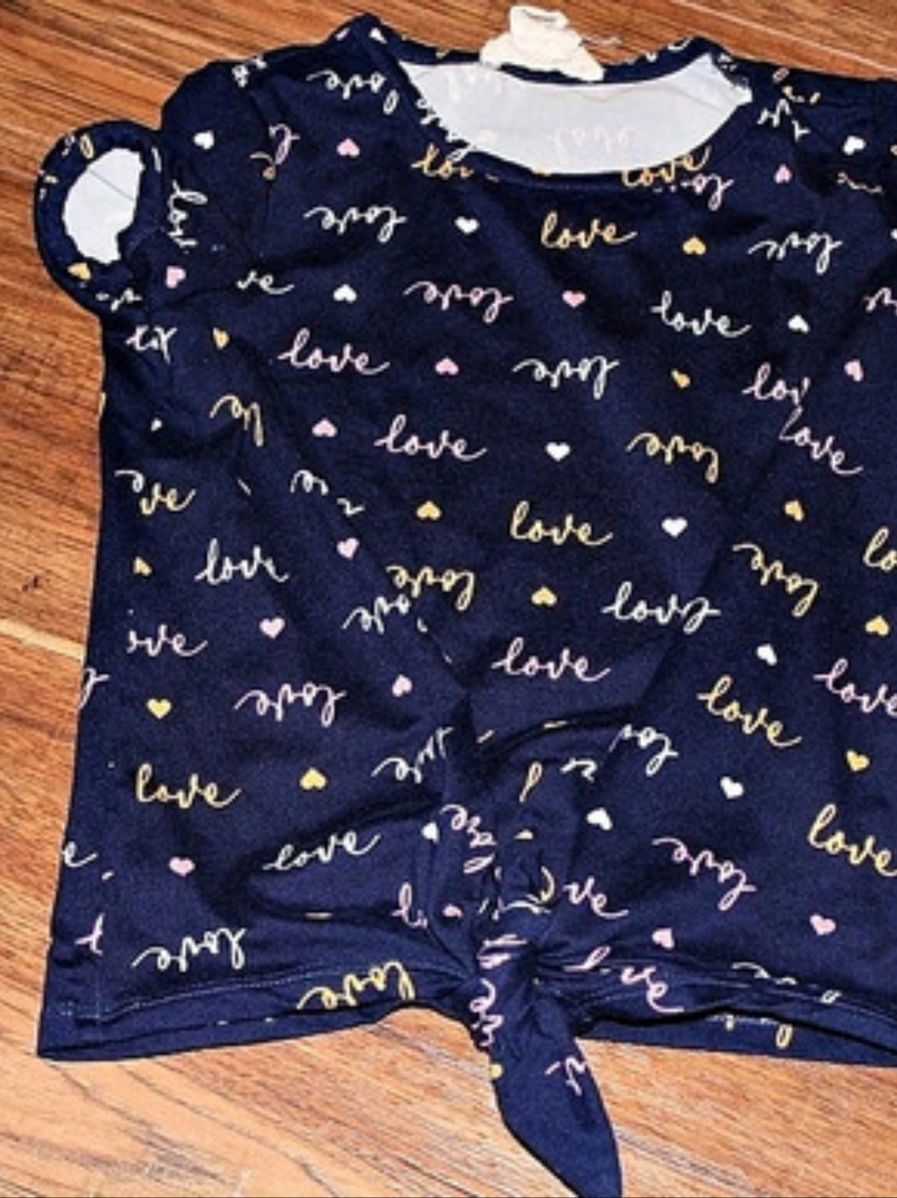 2 PC Girls Size 4 Pink & Blue Short Sleeve Tees
